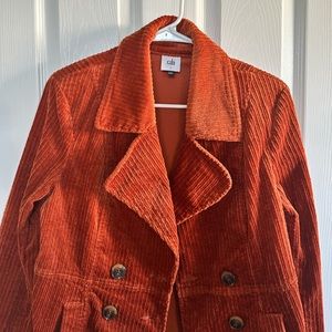CABI burnt orange corduroy jacket/peacoat